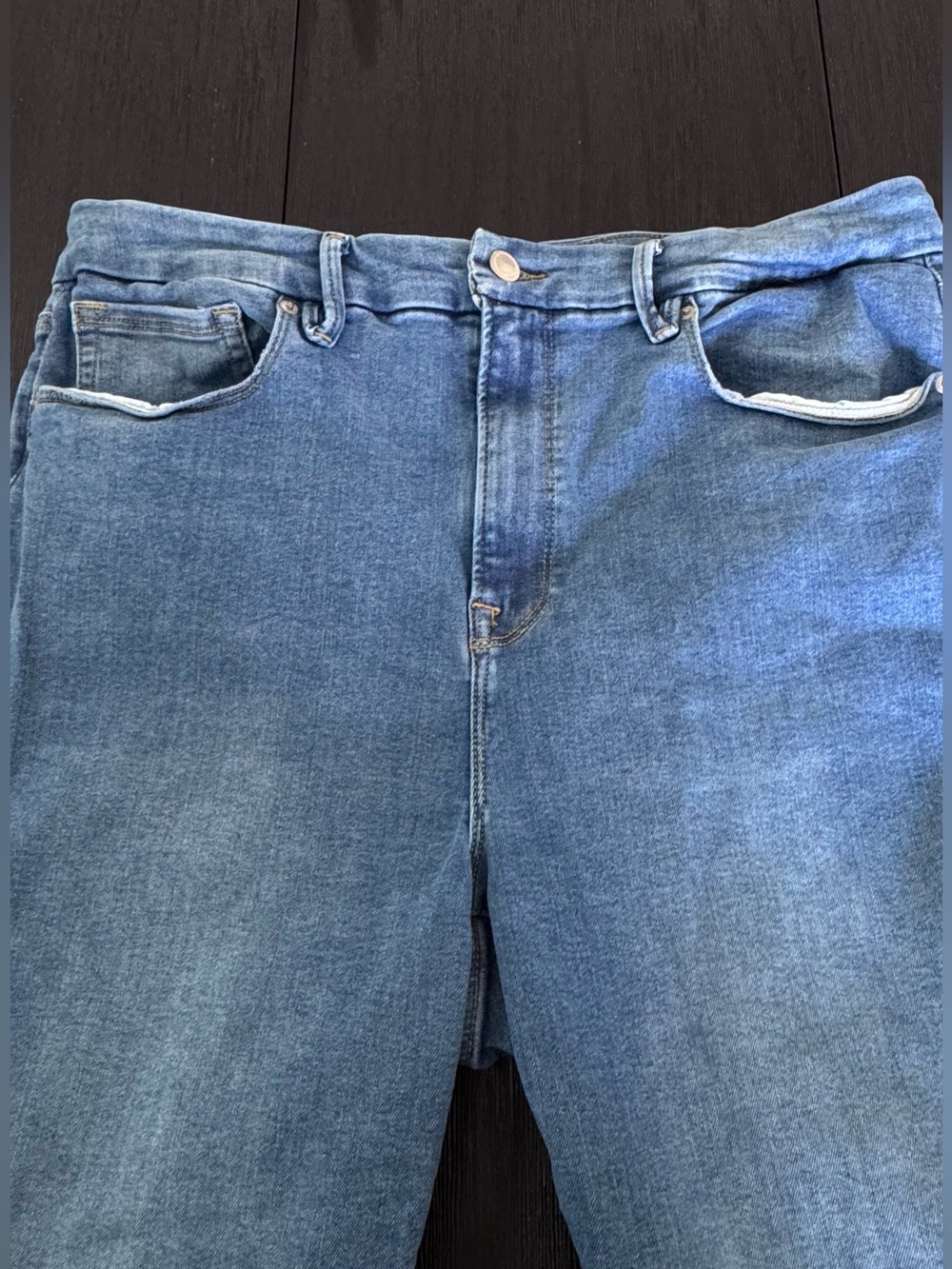 Good American Jeans Womens 14 18 Cotton Raw Hem Skinny Always Fits Good Waist - Picture 4 of 12